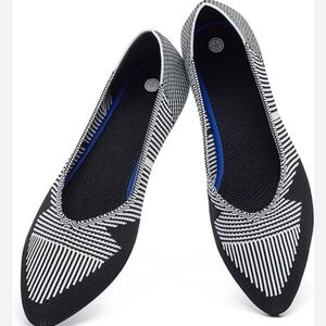 Women's Mesh Flat Ballet Shoes Pointed Toe Dress Shoes Flats Size 8 ,Super Comfy